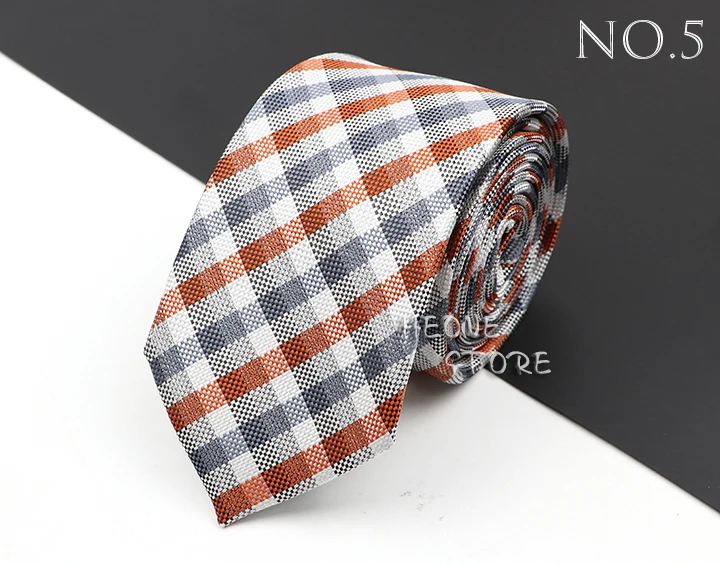 Fashion New Jacquard Woven Necktie For Men Classic Blue Pink Plaid Striped Business Wedding Formal Gravata Daily Wear Ties