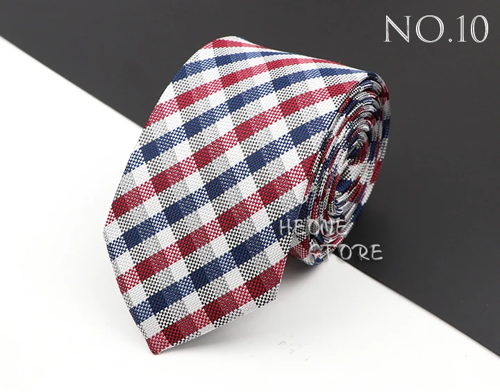 Fashion New Jacquard Woven Necktie For Men Classic Blue Pink Plaid Striped Business Wedding Formal Gravata Daily Wear Ties