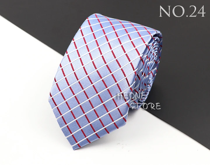 Fashion New Jacquard Woven Necktie For Men Classic Blue Pink Plaid Striped Business Wedding Formal Gravata Daily Wear Ties