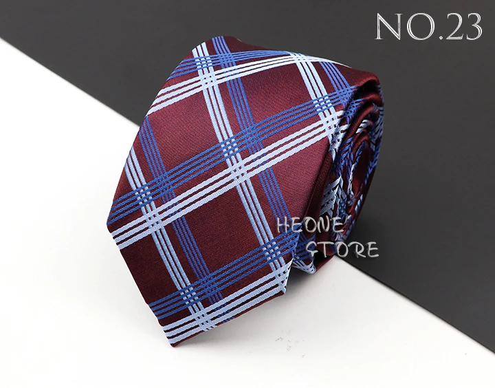 Fashion New Jacquard Woven Necktie For Men Classic Blue Pink Plaid Striped Business Wedding Formal Gravata Daily Wear Ties