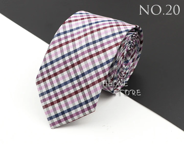 Fashion New Jacquard Woven Necktie For Men Classic Blue Pink Plaid Striped Business Wedding Formal Gravata Daily Wear Ties