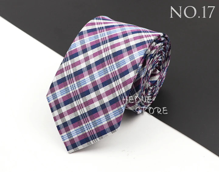 Fashion New Jacquard Woven Necktie For Men Classic Blue Pink Plaid Striped Business Wedding Formal Gravata Daily Wear Ties