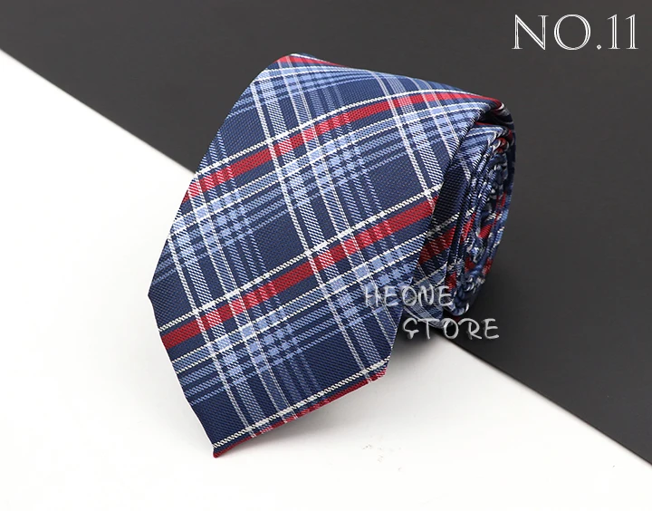 Fashion New Jacquard Woven Necktie For Men Classic Blue Pink Plaid Striped Business Wedding Formal Gravata Daily Wear Ties