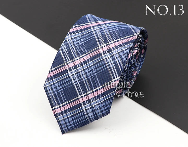 Fashion New Jacquard Woven Necktie For Men Classic Blue Pink Plaid Striped Business Wedding Formal Gravata Daily Wear Ties