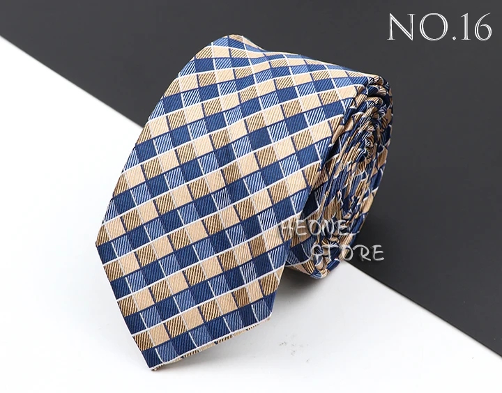 Fashion New Jacquard Woven Necktie For Men Classic Blue Pink Plaid Striped Business Wedding Formal Gravata Daily Wear Ties
