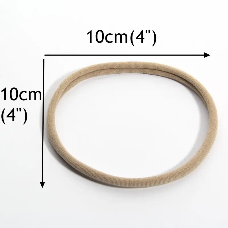40pcs/lot 10CM In Dia Nylon Headband Elastic Hair Accessories 32cm In Perimeter Boutique Hairband Stretchy Head Wear Wrap
