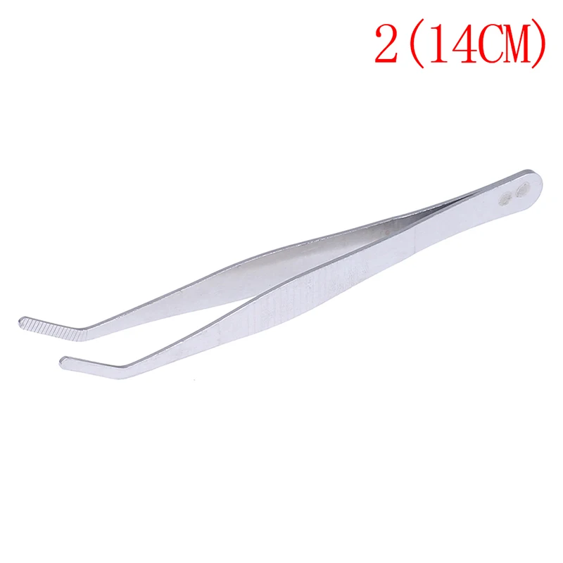 Stainless Multifuctional Steel Elbow Tweezers Aquarium Clear Clip Tool Medical Repair Tools 12.5/14/16/18/20/25/30cm