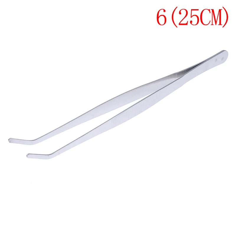 Stainless Multifuctional Steel Elbow Tweezers Aquarium Clear Clip Tool Medical Repair Tools 12.5/14/16/18/20/25/30cm