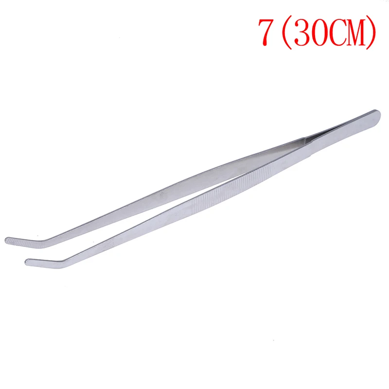 Stainless Multifuctional Steel Elbow Tweezers Aquarium Clear Clip Tool Medical Repair Tools 12.5/14/16/18/20/25/30cm
