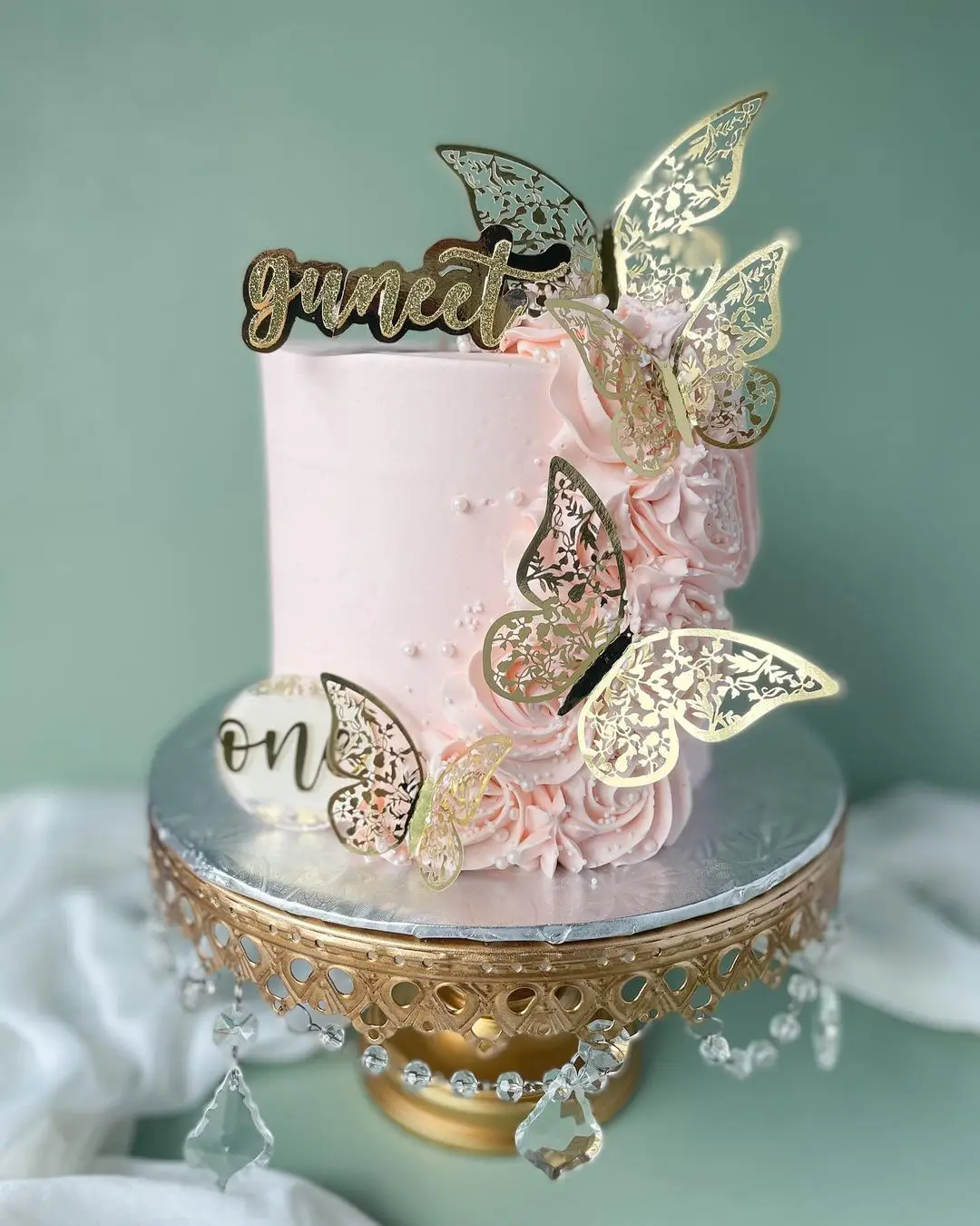 12Pcs Gold Butterfly Cake Decoration Topper for Girl Decorative Butterflies for Cake Decorating Items Birthday Party Supplies