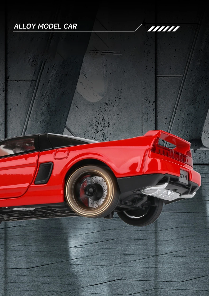 1:32 Honda NSX Alloy Sports Car Diecast & Toy Vehicles Metal Race Car Model Simulation Sound and Light Collection Childrens Gift