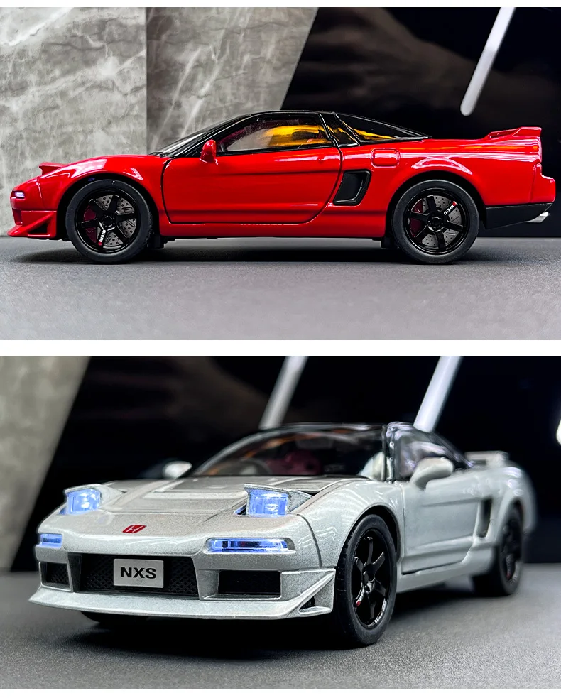 1:32 Honda NSX Alloy Sports Car Diecast & Toy Vehicles Metal Race Car Model Simulation Sound and Light Collection Childrens Gift
