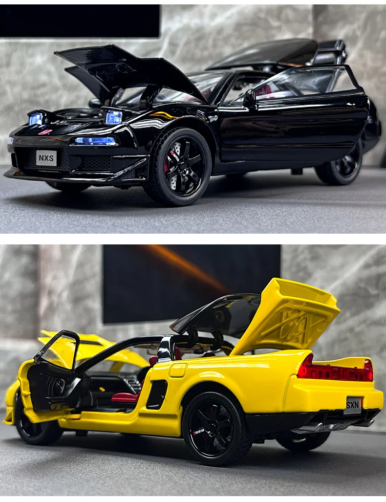1:32 Honda NSX Alloy Sports Car Diecast & Toy Vehicles Metal Race Car Model Simulation Sound and Light Collection Childrens Gift
