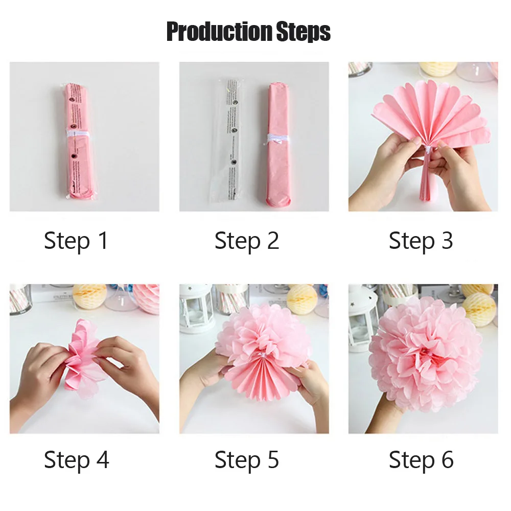 Blue White Set Round Paper Lantern Hanging Ball Honeycomb Kit For Kids Boy 1st Birthday Party Favor Baby Baptism Wedding Decor
