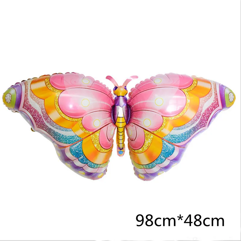 Butterfly Aluminum Balloon Large Laser Color Girl Birthday Party Decoration