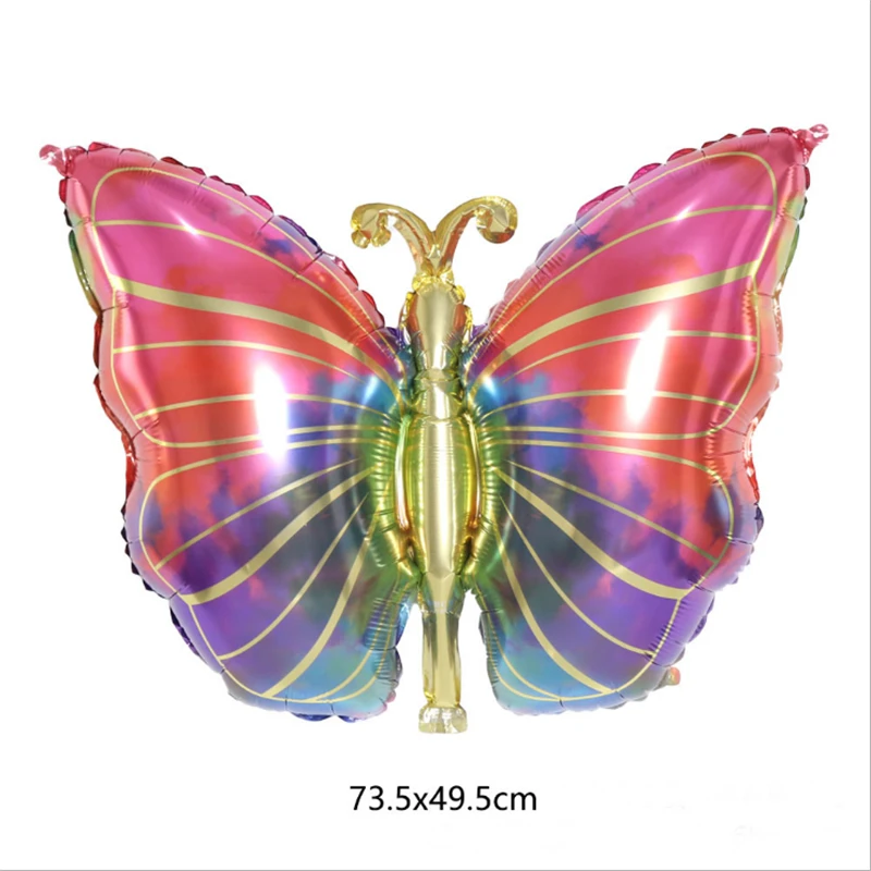 Butterfly Aluminum Balloon Large Laser Color Girl Birthday Party Decoration
