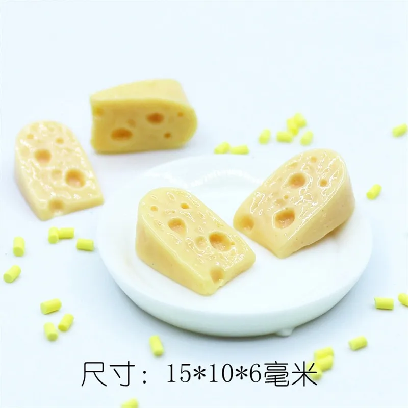20 Pcs Mini Cheese Miniature Dollhouse Breakfast Pretend Play Kitchen Small Doll Food Toy Accessories