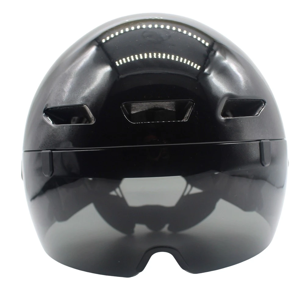 YUMAJ TT Bicycle Helmet Aerodynamic Triathlon-Specific Cycling Helmet with Panoramic Surround Magnetic Goggles YM-88