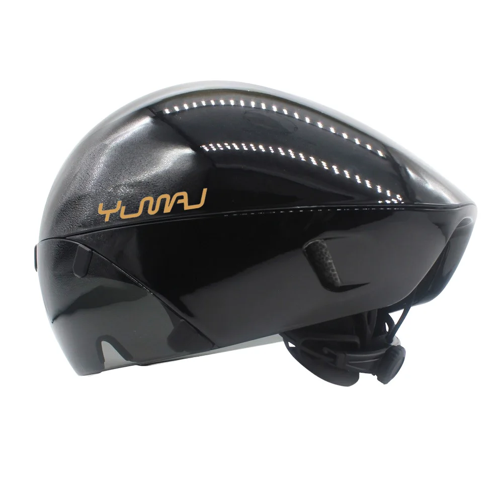 YUMAJ TT Bicycle Helmet Aerodynamic Triathlon-Specific Cycling Helmet with Panoramic Surround Magnetic Goggles YM-88