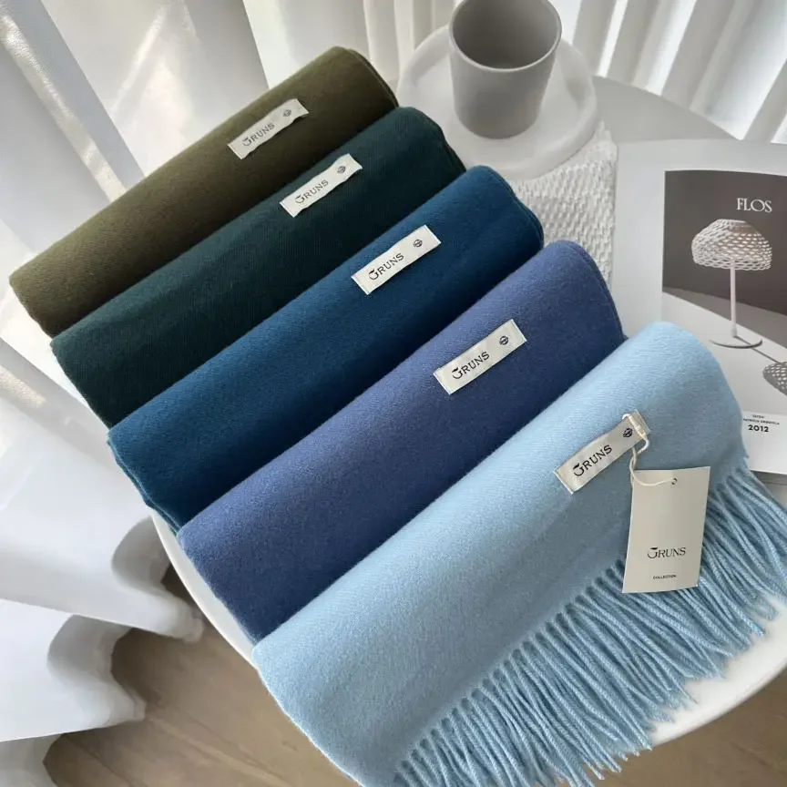 VISROVER 32 colorway Solid Winter Scarf For Women Fashion Female Shawl Cashmere Handfeeling Winter Wrap Warm Autumn Hijab Gift