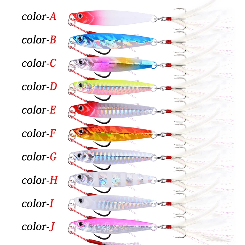 Fishing Glow Jigs 7g/10g/14g/21g/28g Lead Lure Shore Cast Metal Jig Spoon Sea Bass Casting Bait Artificial Fishing Lures
