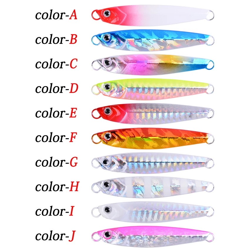 Fishing Glow Jigs 7g/10g/14g/21g/28g Lead Lure Shore Cast Metal Jig Spoon Sea Bass Casting Bait Artificial Fishing Lures