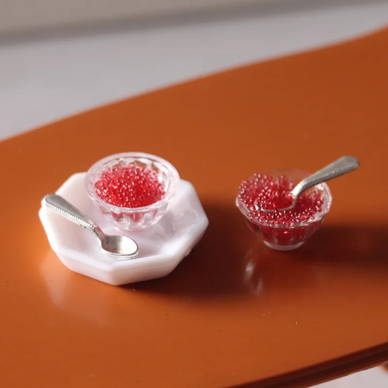 Dollhouse Miniature 1:12 Caviar Sushi Pretend Food for Blyth OB11 BJD Doll House Kitchen Toys Accessories