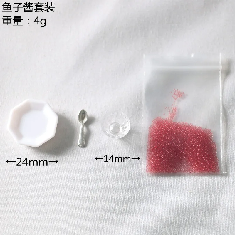 Dollhouse Miniature 1:12 Caviar Sushi Pretend Food for Blyth OB11 BJD Doll House Kitchen Toys Accessories