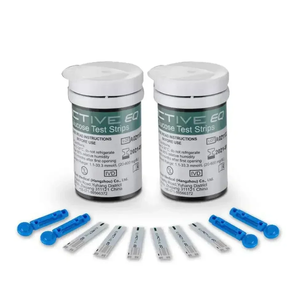 100 exatamente eq diabetes teste papel monitor de glicose no sangue doméstico totalmente automático hiperglicêmico medidor de gl