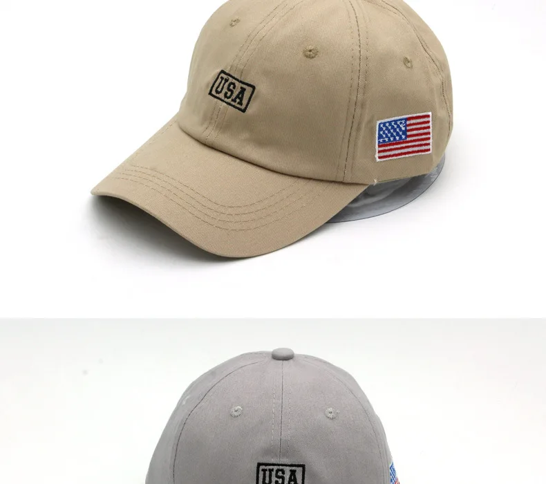 New Simplicity Hats American Flag USA Letters Embroidery Baseball Caps Men And Women Outdoor Sports Sunshade Caps
