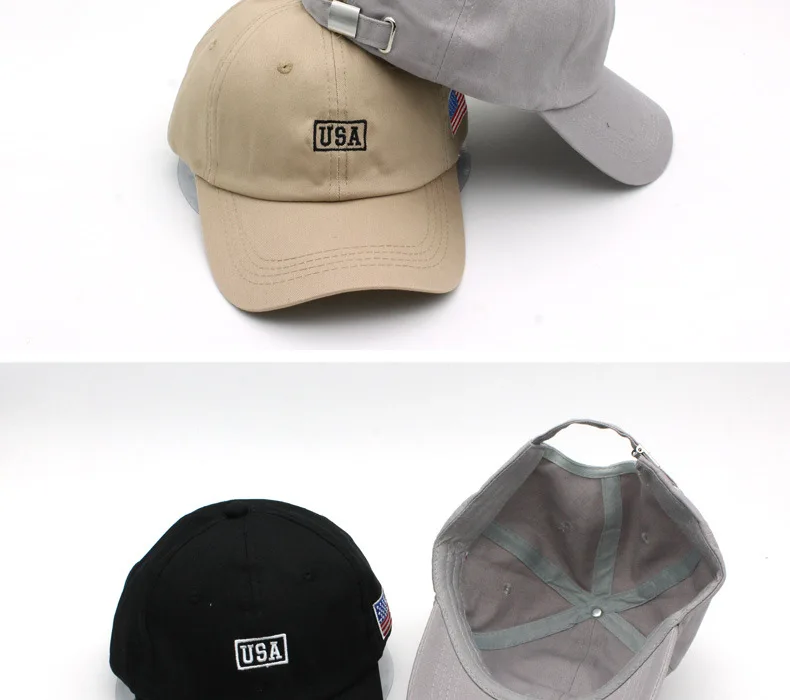 New Simplicity Hats American Flag USA Letters Embroidery Baseball Caps Men And Women Outdoor Sports Sunshade Caps