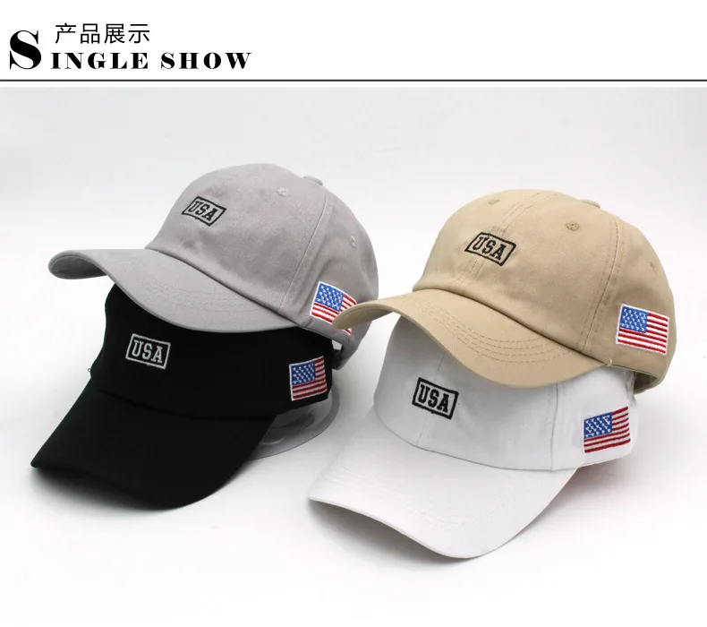 New Simplicity Hats American Flag USA Letters Embroidery Baseball Caps Men And Women Outdoor Sports Sunshade Caps