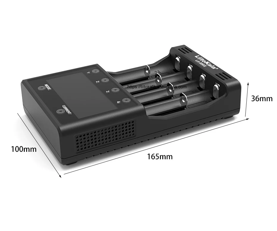 LiitoKala Lii-500S Smart Charger 4 Slot LCD 18650 26650 21700 14500 Li-ion NiMH AA AAA Fast Charge Capacity Test Discharge