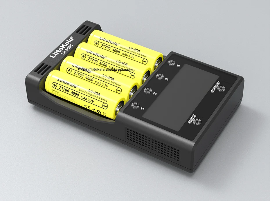 LiitoKala Lii-500S Smart Charger 4 Slot LCD 18650 26650 21700 14500 Li-ion NiMH AA AAA Fast Charge Capacity Test Discharge