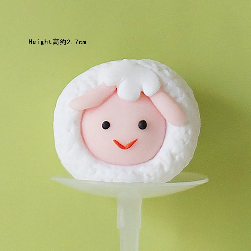 Farm Animal Cake Decoration Cows Sheep Pig Acrylic Ladder Happy Birthday Flags Cake Topper For Baby Shower Birthday Party Decor