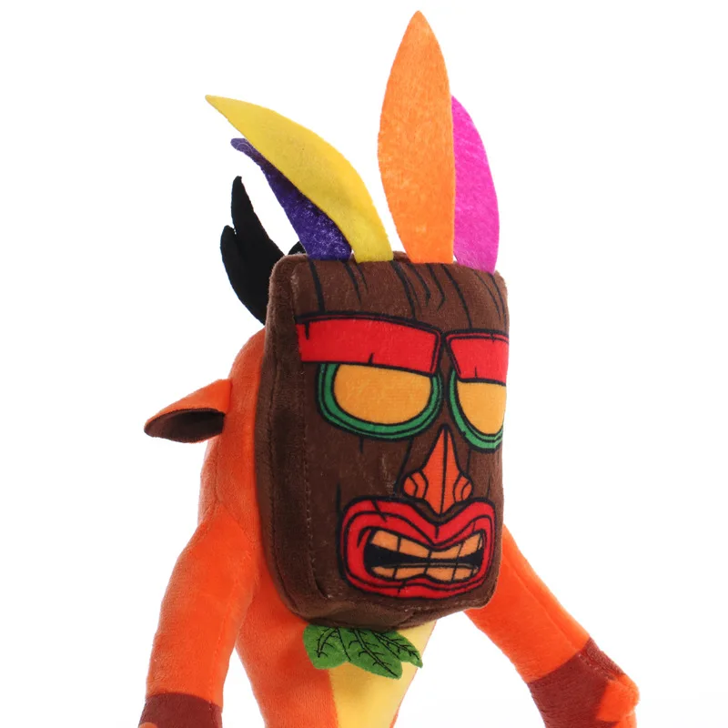 2pcs/Lot 26cm New Arrival Anime Crash Bandicoot Plush Toys Cartoon Animal Aku Crash Soft Stuffed Plush Dolls Kids Christmas Gift
