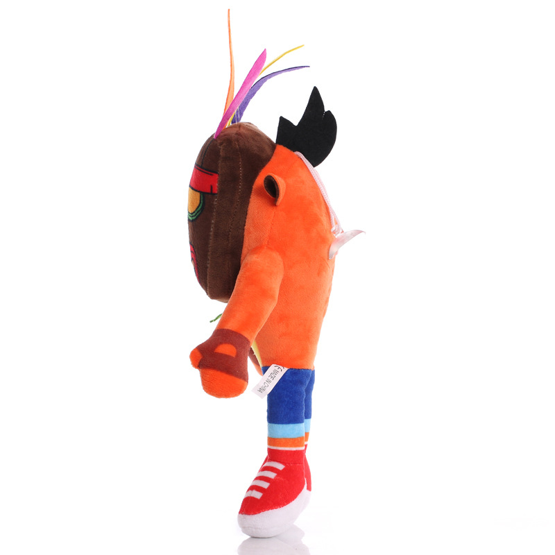 2pcs/Lot 26cm New Arrival Anime Crash Bandicoot Plush Toys Cartoon Animal Aku Crash Soft Stuffed Plush Dolls Kids Christmas Gift
