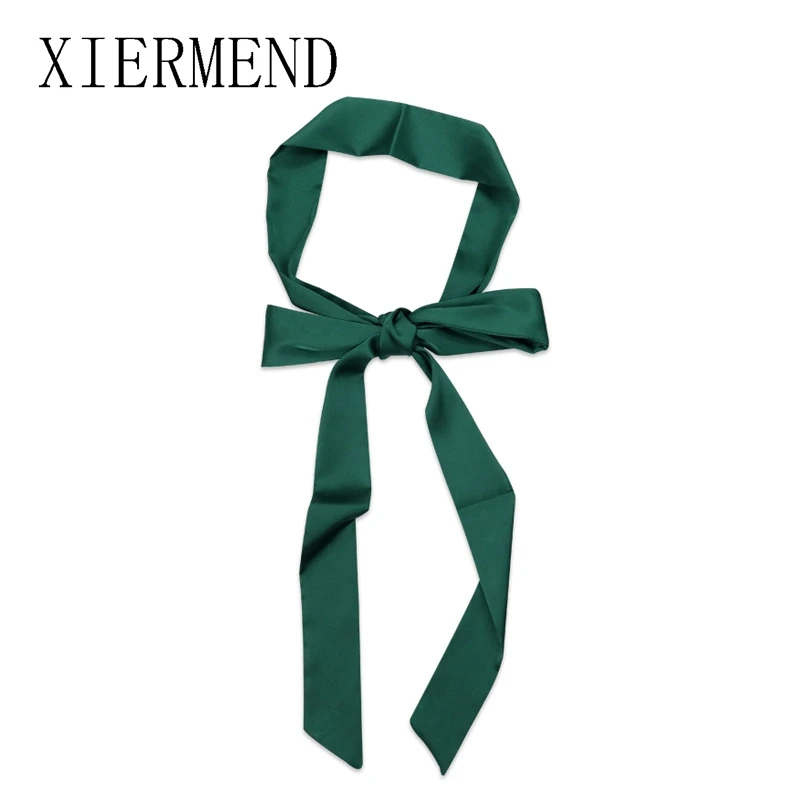 Small temperament contracted long pure color scarf scarves, women spring and autumn fashion bag ribbon belt skinny scarf