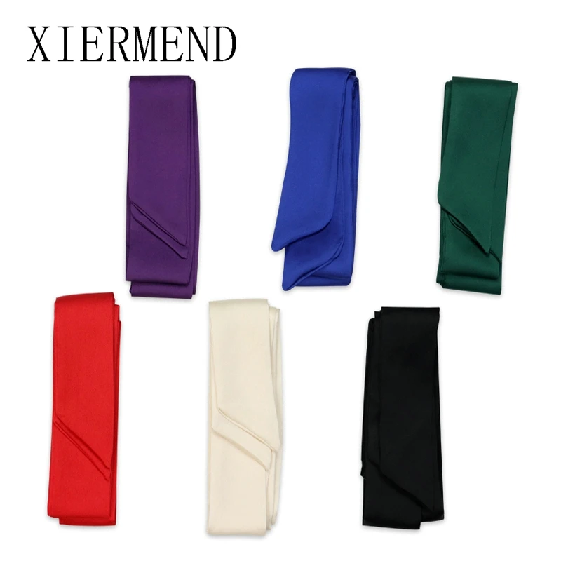 Small temperament contracted long pure color scarf scarves, women spring and autumn fashion bag ribbon belt skinny scarf