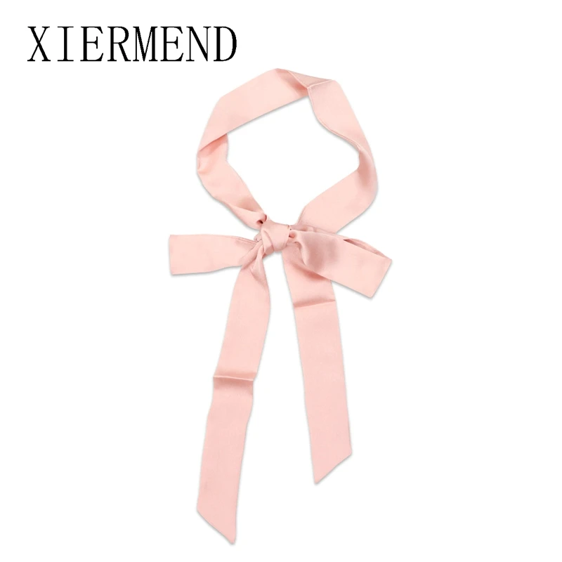 Small temperament contracted long pure color scarf scarves, women spring and autumn fashion bag ribbon belt skinny scarf