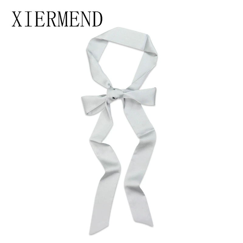 Small temperament contracted long pure color scarf scarves, women spring and autumn fashion bag ribbon belt skinny scarf