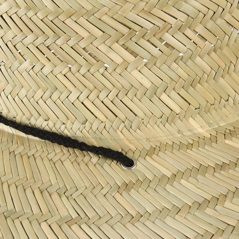 Fashion Lifeguard Hat Straw Weave Lady Summer Beach Sun Hat Outdoor Printing Wide Brim Panama Hat Size 57-60CM