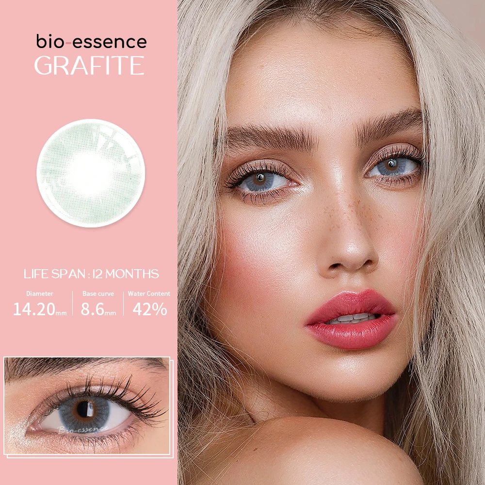 1Pair Yearly Multicolored Lenses for Eyes Blue Green Color Contact Lenses Gray Eye Contacts with Color Lens Color Eyes Natural