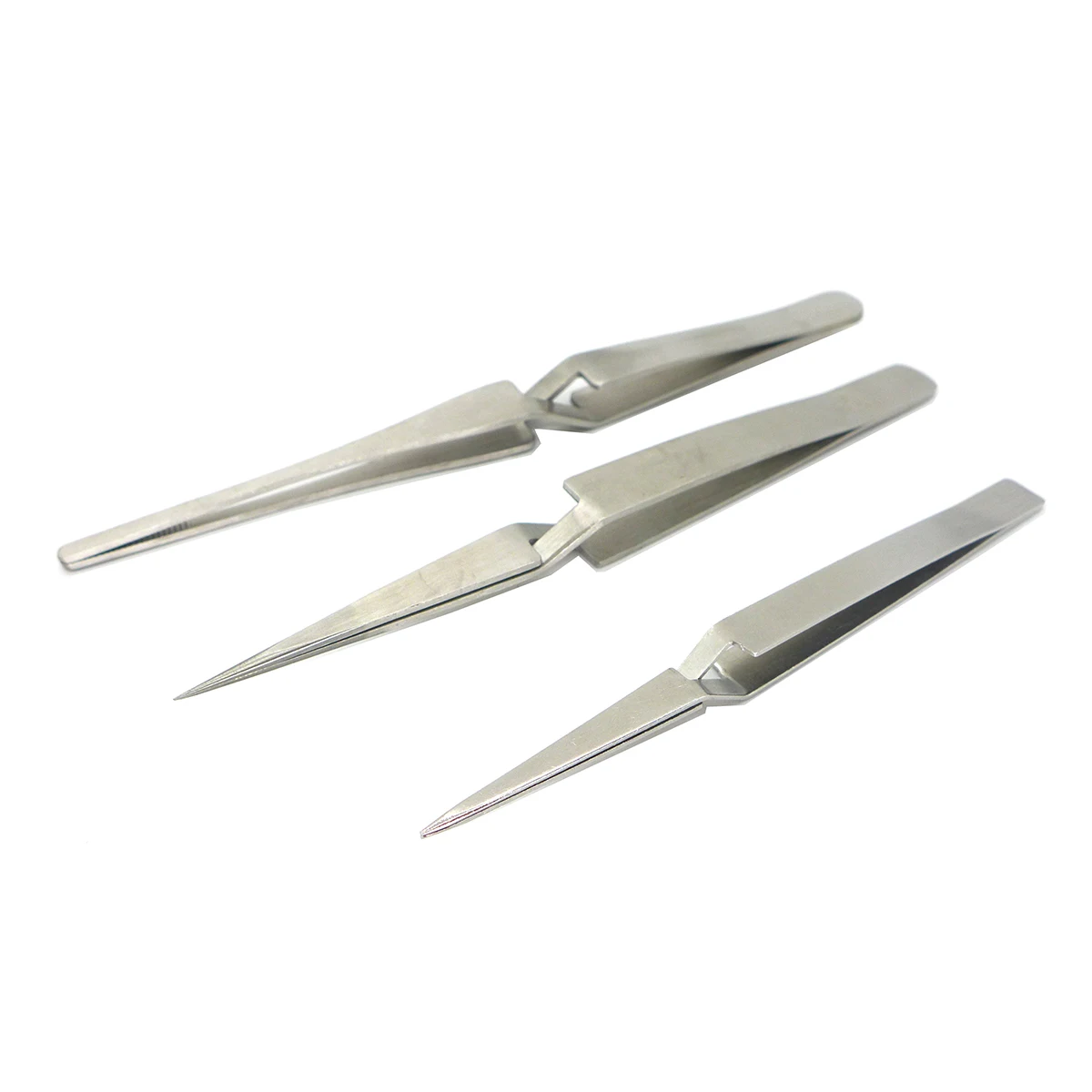 Stainless Steel Tweezers Cross Reverse Round Head Reverse Fork Nie Pointed Labor-Saving Pinch Fixed Self-locking Clip Philately
