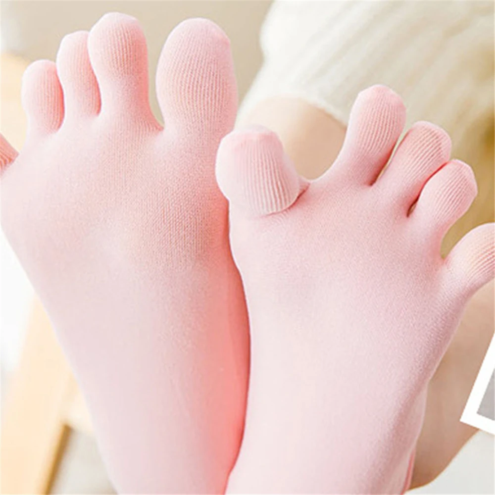 Women Summer Five-Fingers Sling Socks Ultrathin Funny Toe Invisible Sokken Silicone Non-Slip Anti-Friction Foot Protector