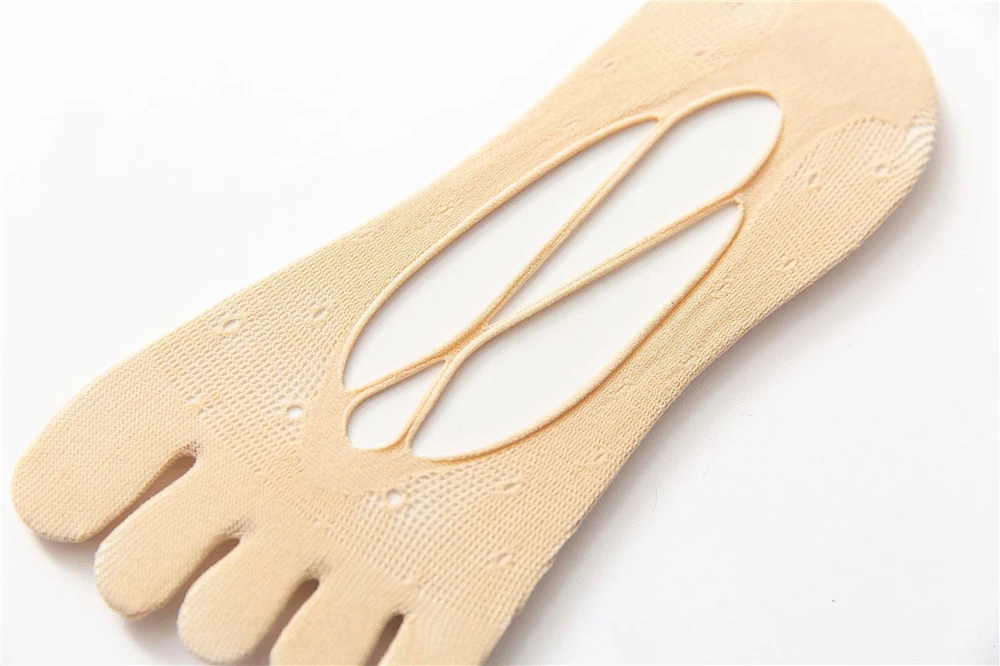 Women Summer Five-Fingers Sling Socks Ultrathin Funny Toe Invisible Sokken Silicone Non-Slip Anti-Friction Foot Protector