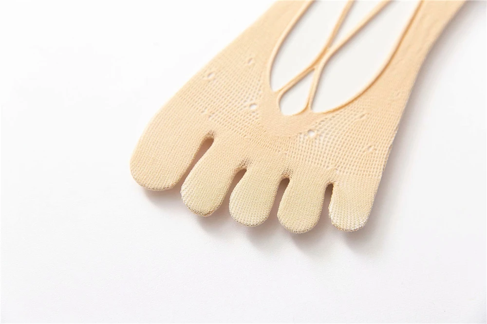 Women Summer Five-Fingers Sling Socks Ultrathin Funny Toe Invisible Sokken Silicone Non-Slip Anti-Friction Foot Protector