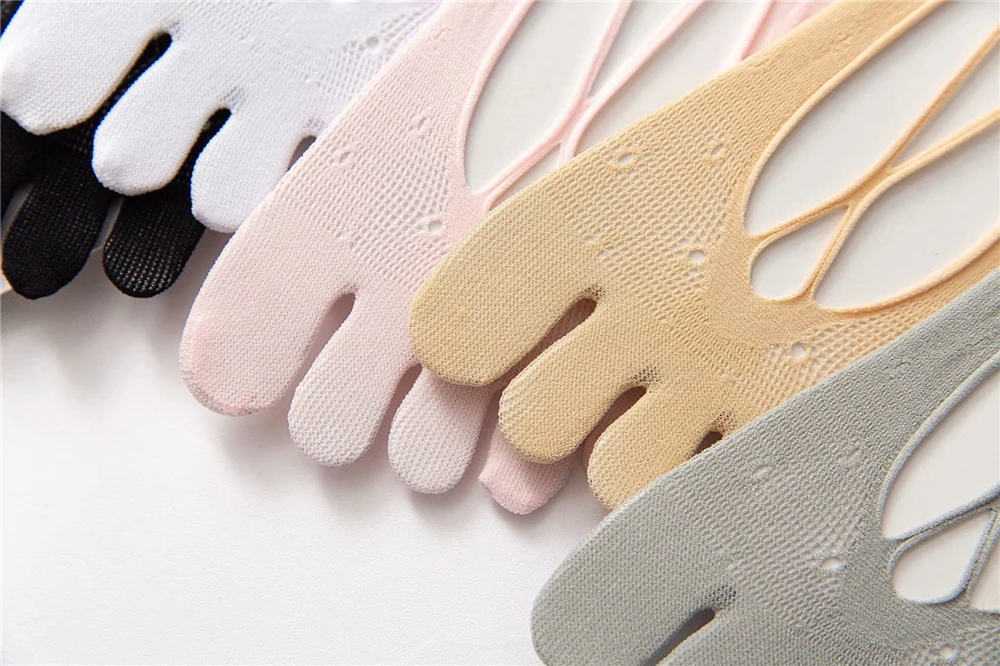 Women Summer Five-Fingers Sling Socks Ultrathin Funny Toe Invisible Sokken Silicone Non-Slip Anti-Friction Foot Protector