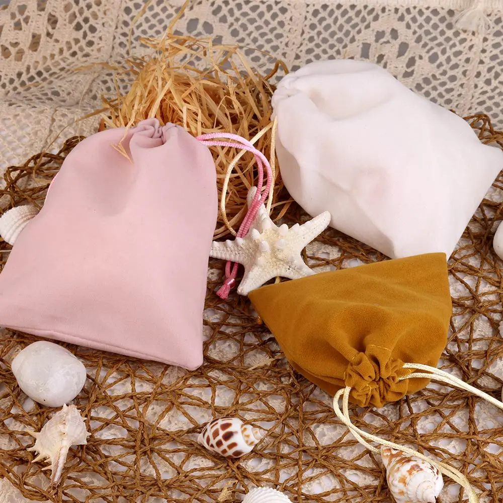 10pcs Short Velvet Bags 5x7/7x9/10x12/12x15cm Jewelry Packaging Bag Gift Wedding Party Display Present Sweets Packing Pouches