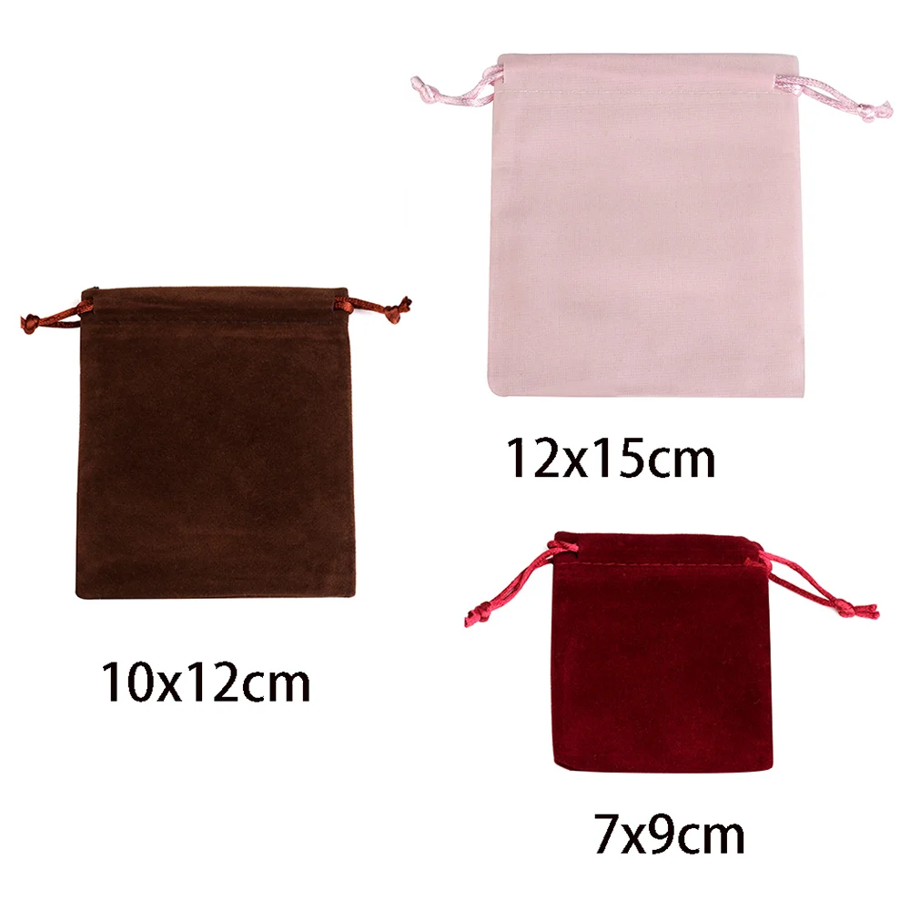 10pcs Short Velvet Bags 5x7/7x9/10x12/12x15cm Jewelry Packaging Bag Gift Wedding Party Display Present Sweets Packing Pouches